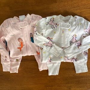Hanna Anderson Long Sleeve Zip Pajama Bundle (girl or unisex)